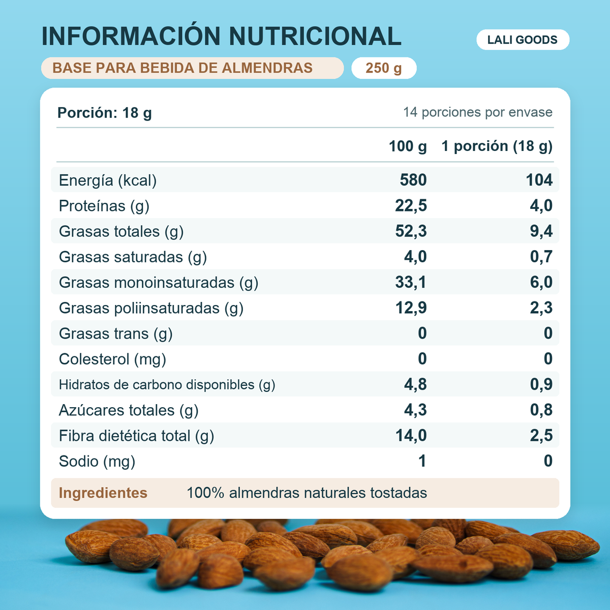 Base para Leche de Almendras 250g